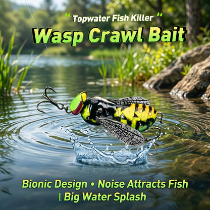 🔥 Last Day 49% OFF – 🐝 Bionic Wasp Topwater Lure That Triggers Explosive Strikes-Curated