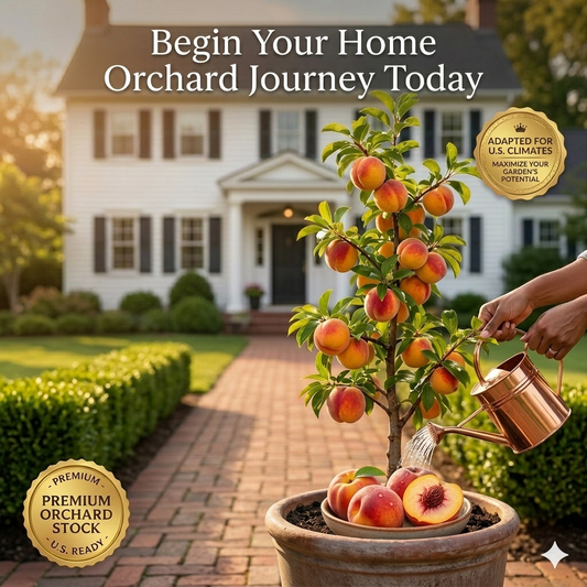 🍑The Ultimate Backyard Peach Duo: Giant Juicy Variety - Begin Your Home Orchard Journey Today -Bestseller