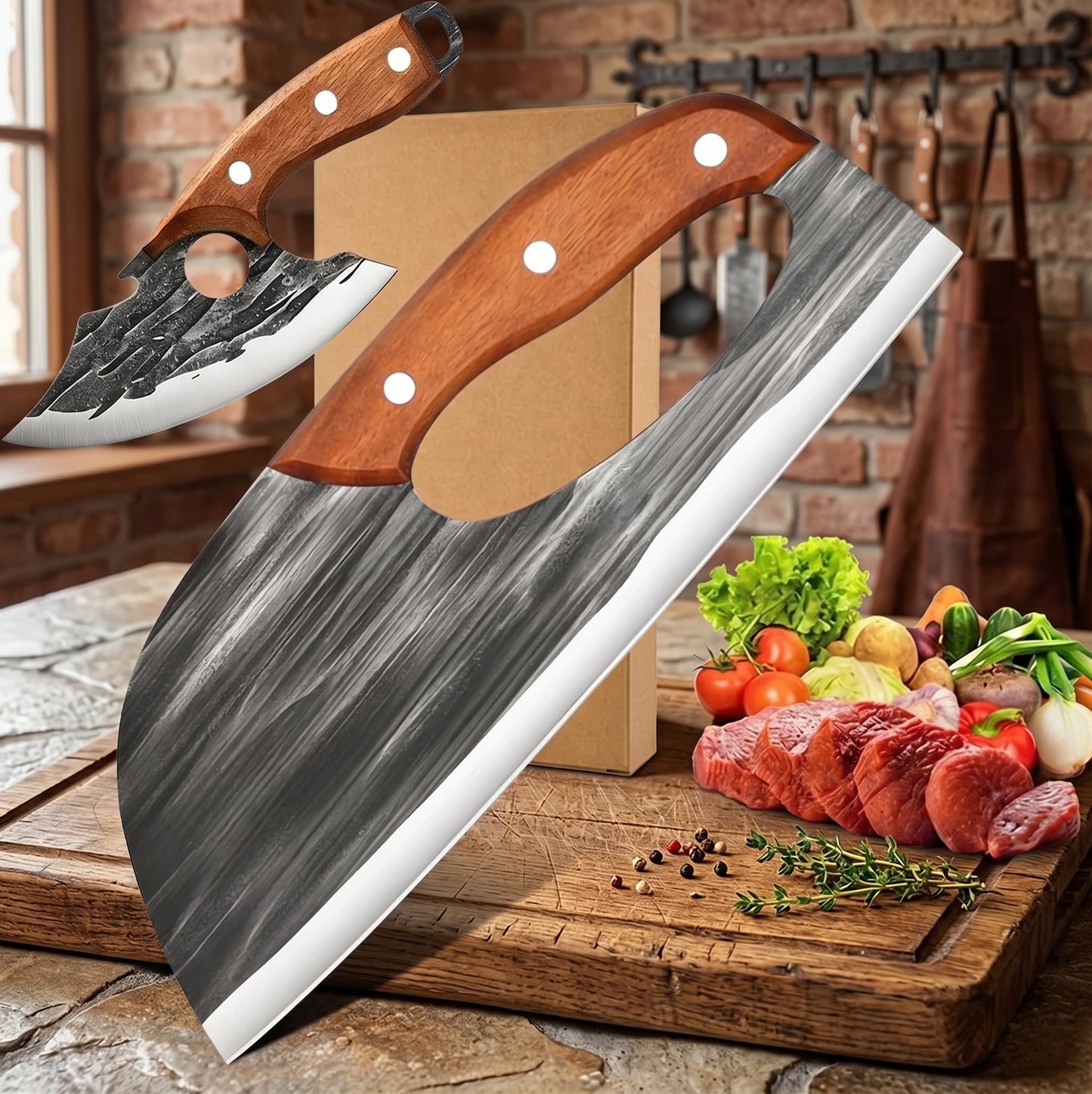 [Buy 1 Get 1 Free]🔥Forged Butcher Knife Set -HG