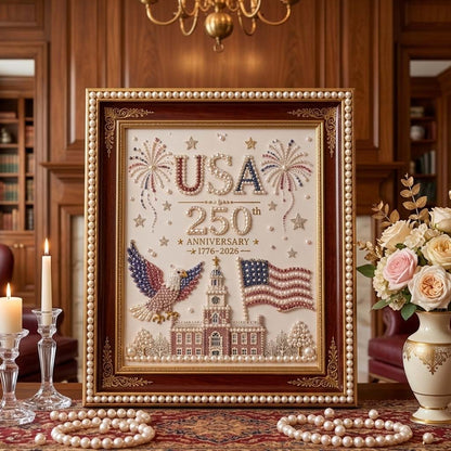 🔥LAST DAY 49% OFF - 🇺🇸 USA 250th Anniversary DIY Pearl Painting Kit ✨❤️‍🔥 -Bestseller