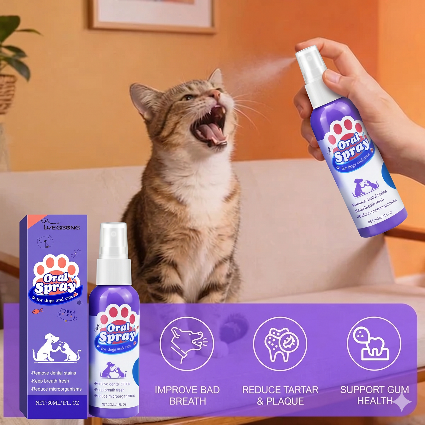 Veterinary Recommended! 🩺 Powerful Tartar & Plaque Control for Pets 🛡️ -TY