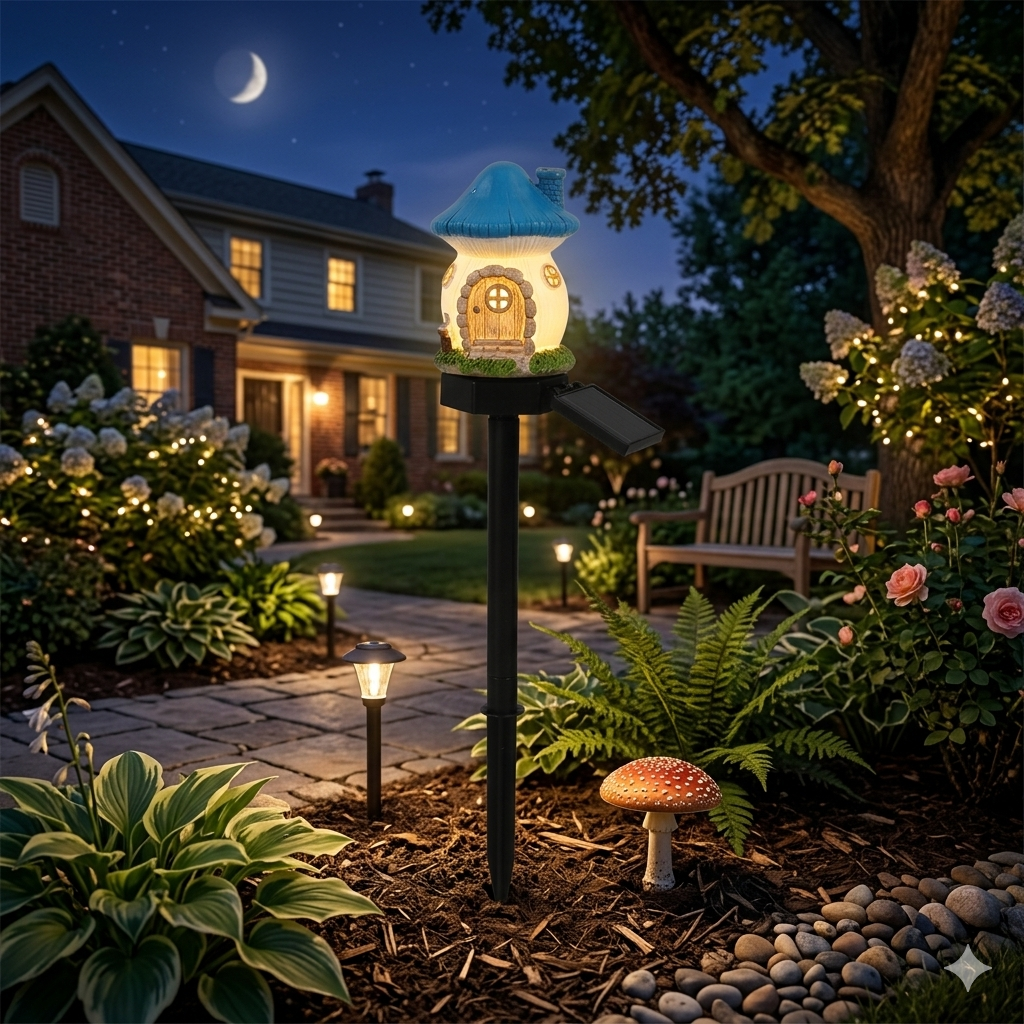 ☀️🔥Solar Fairy-Tale Mushroom Cottage Garden Light🔥-Elite