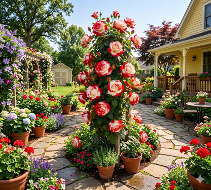 🏡 All-In-One Garden Starter: 8 Robust Climbing Roses 🚀🏡🇺🇸  -TY