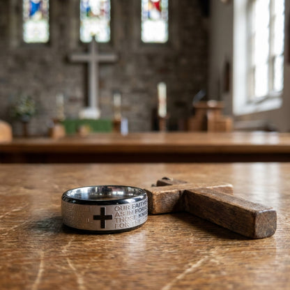 ✝✝✝Miracle Blessing Ring - Engraved Cross Band for Redemption & Spiritual Strength-ZZZ