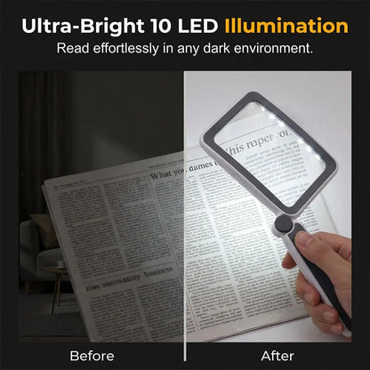 🔍 Folding Handheld Magnifying Glass with Light – Perfect for Reading 🔥-Curated