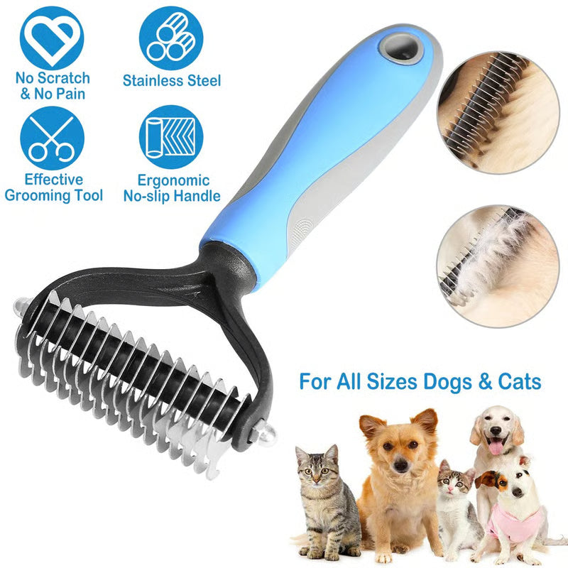 ⏰LAST DAY SALE: 🔥Dual-Sided Pet Grooming Comb for Dogs & Cats -TY