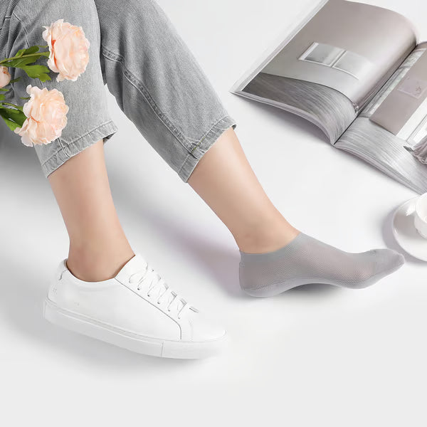 🔥6-Pair Invisible Grip Socks Pack 🧦 – Breathable Low-Cut Anti-Slip Sweat-Absorbing Design-Rush