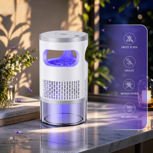 Indoor Insect Trap with Light and Suction Non Zapper Flying Bug Catcher-Rush