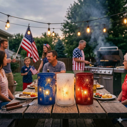 🎆🗽Celebrate America 250: Limited Edition Red, White & Blue Firework Lanterns 🇺🇸✨-TOP1