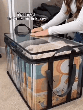 📦Large Heavy-Duty Thick Clear Storage Bag for Clothes, Moving & Storage-Curated