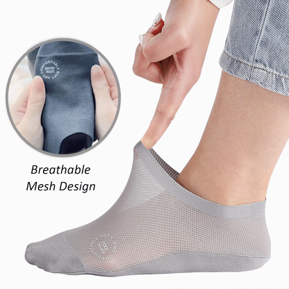 🔥6-Pair Invisible Grip Socks Pack 🧦 – Breathable Low-Cut Anti-Slip Sweat-Absorbing Design-Rush