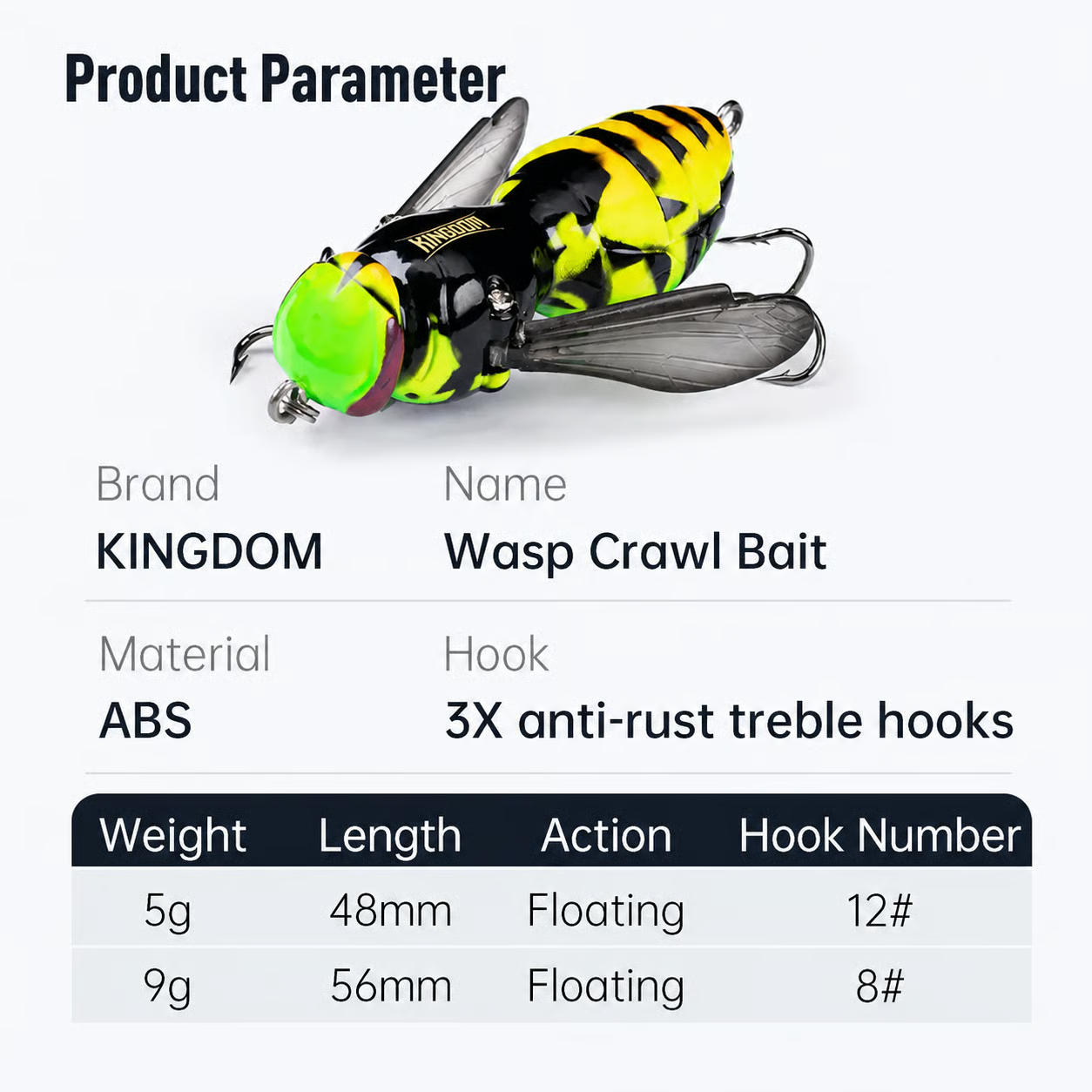 🔥💥 Last Day 49% OFF – 🐝 Bionic Wasp Topwater Lure That Triggers Explosive Strikes-Finds