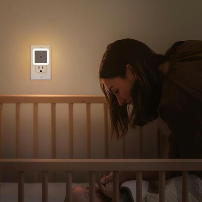 6pcs Night Light, Night Lights Plug into Wall , Nightlight Plug in Night Lights, Dusk to Dawn Night Lamp Led Night Light for Bedroom, Bathroom, Hallway Warm White - ZZZ