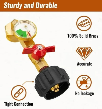 🔥Father's Day Sale 56% OFF🔥-Top-Rated Propane Refill Elbow Adapter with Tank Gauge - Finds