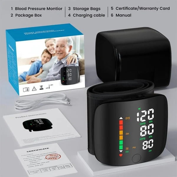 ☀️🔥Wrist Blood Pressure Monitor – LED Display, Adjustable, Health Tracking🔥-Elite