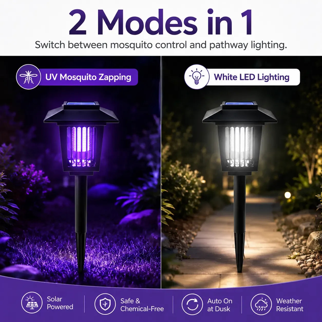✨💥Solar Mosquito Zapper Light -Outdoor Garden Stake Lamp💥🛒-editon