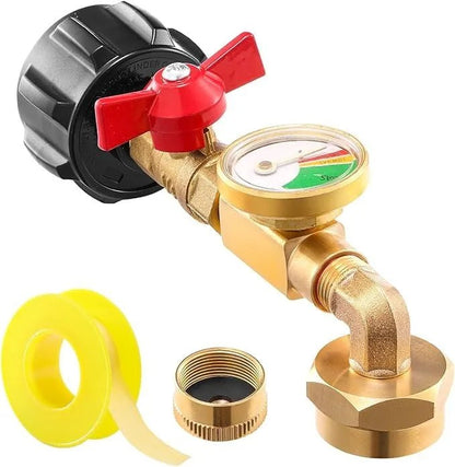 🔥Father's Day Sale 56% OFF🔥-Top-Rated Propane Refill Elbow Adapter with Tank Gauge - Finds