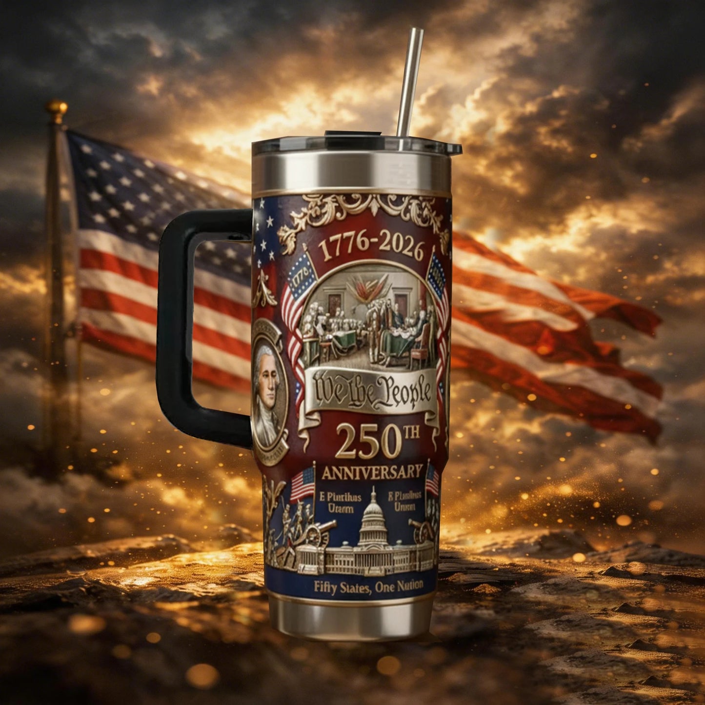 Last Day 49% OFF🔥U.S. 250th Anniversary Commemorative Travel Tumbler (1776-2026)-edition
