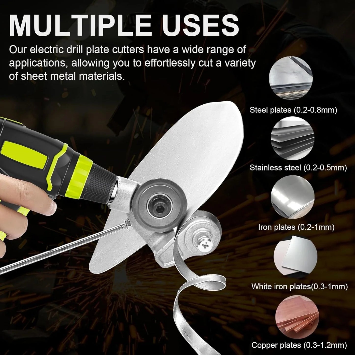 🔥Father's Day Sale 56% OFF🔥-🛠️Sheet Metal Cutter Drill Attachment - edition
