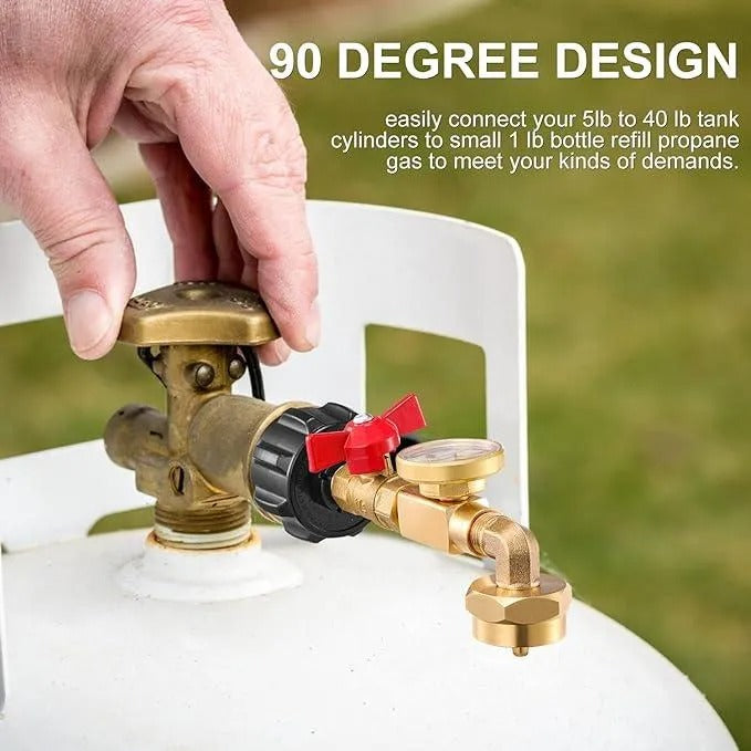 🔥Father's Day Sale 56% OFF🔥-Top-Rated Propane Refill Elbow Adapter with Tank Gauge - Finds