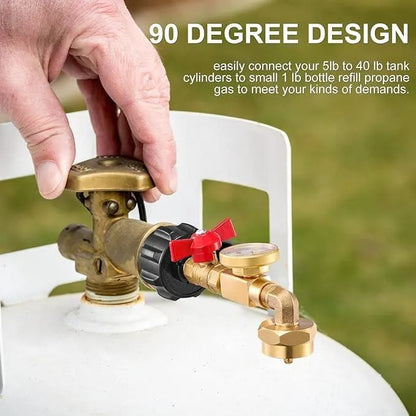 🔥Father's Day Sale 56% OFF🔥-Top-Rated Propane Refill Elbow Adapter with Tank Gauge - Finds