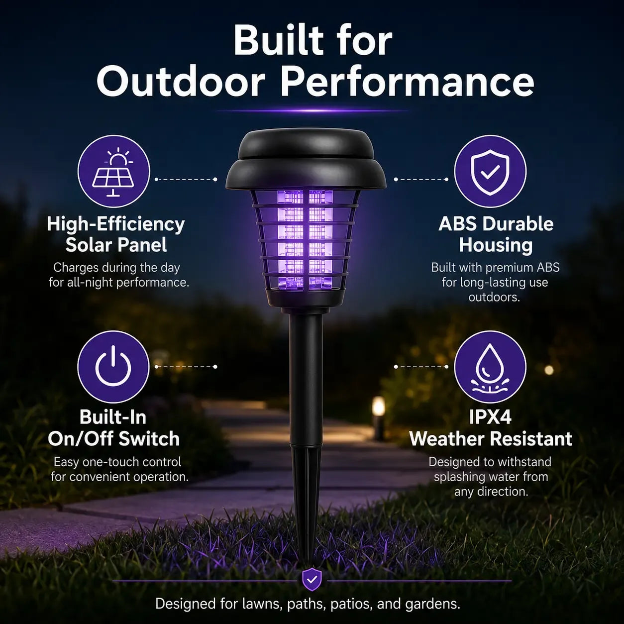 ✨💥Solar Mosquito Zapper Light -Outdoor Garden Stake Lamp💥🛒-editon