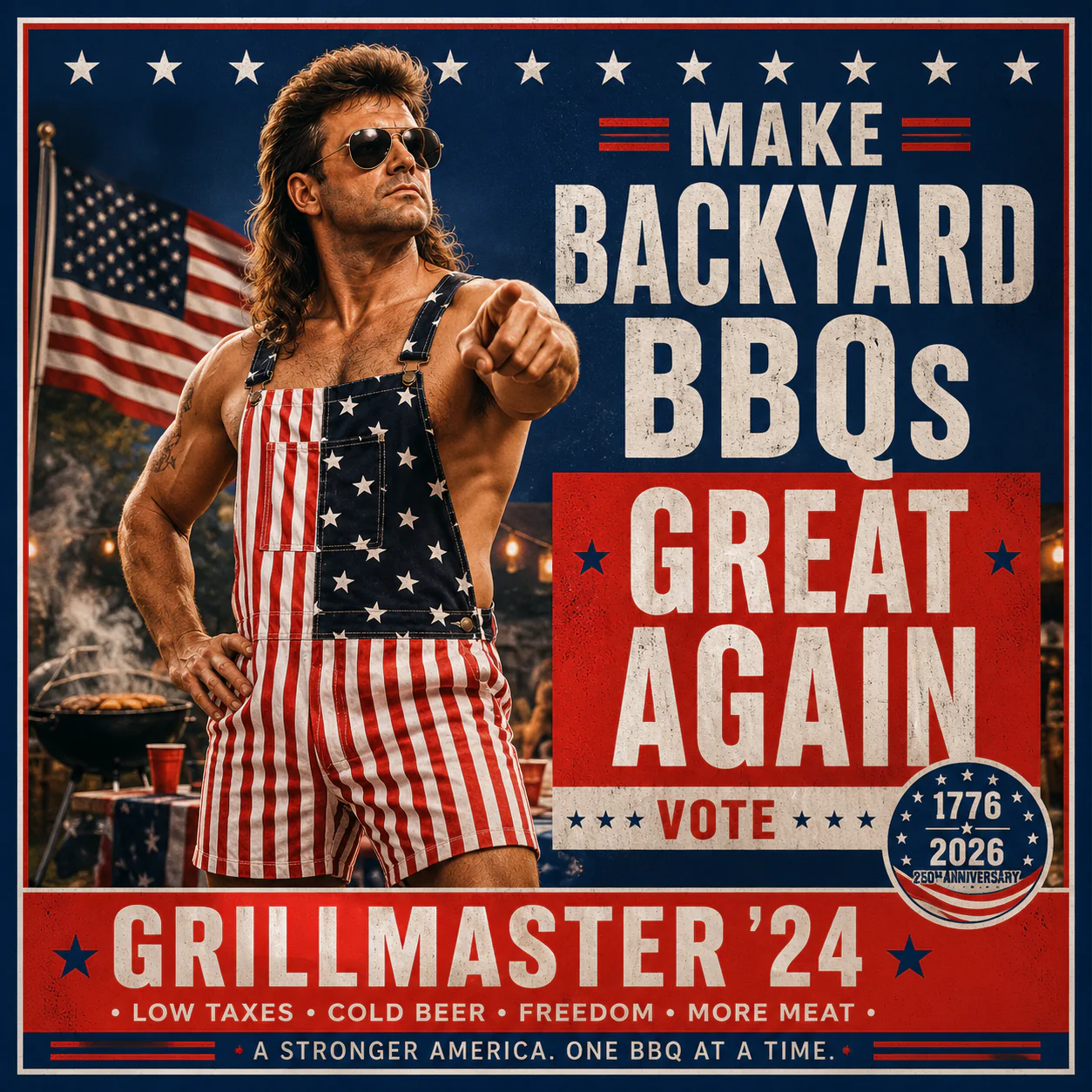 4th of July 250th Anniversary American Flag Overalls-Finds