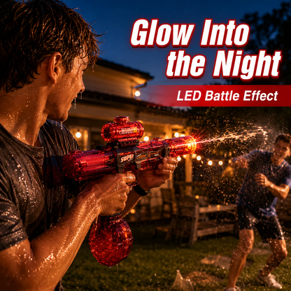 💧Glowing Electric Water Gun🔫, 32ft Range, 320cc Tank, Fun Summer Toy for All Ages-HG