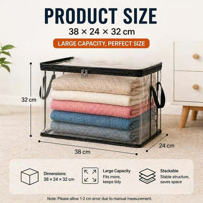 📦Large Heavy-Duty Thick Clear Storage Bag for Clothes, Moving & Storage-Curated