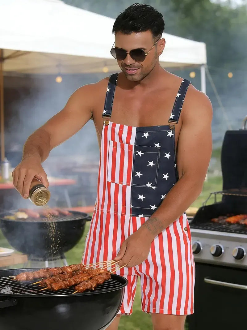 4th of July 250th Anniversary American Flag Overalls-Finds