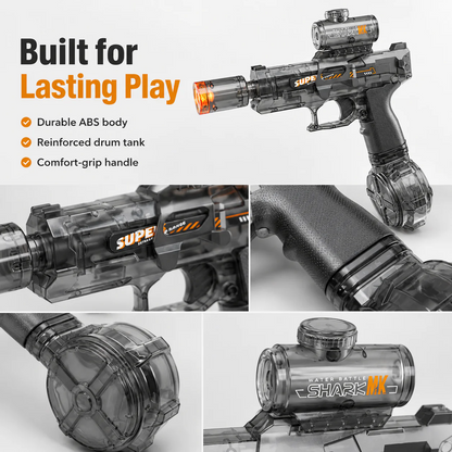 💧Glowing Electric Water Gun🔫, 32ft Range, 320cc Tank, Fun Summer Toy for All Ages-HG
