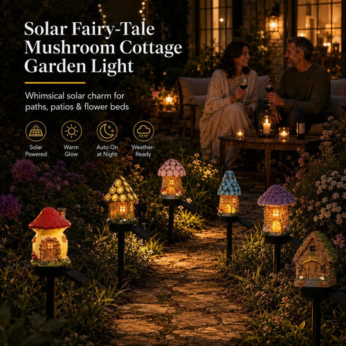 ☀️🔥Solar Fairy-Tale Mushroom Cottage Garden Light🔥-Elite