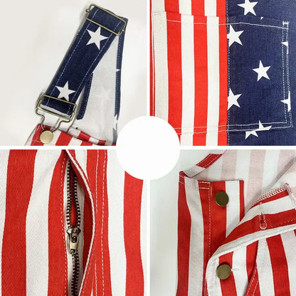 4th of July 250th Anniversary American Flag Overalls-Finds