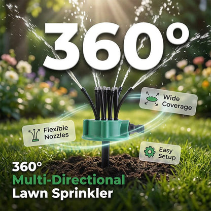 🏆360° Flexible Garden Sprinkler with Adjustable Multi-Directional Water Spray -Bestseller
