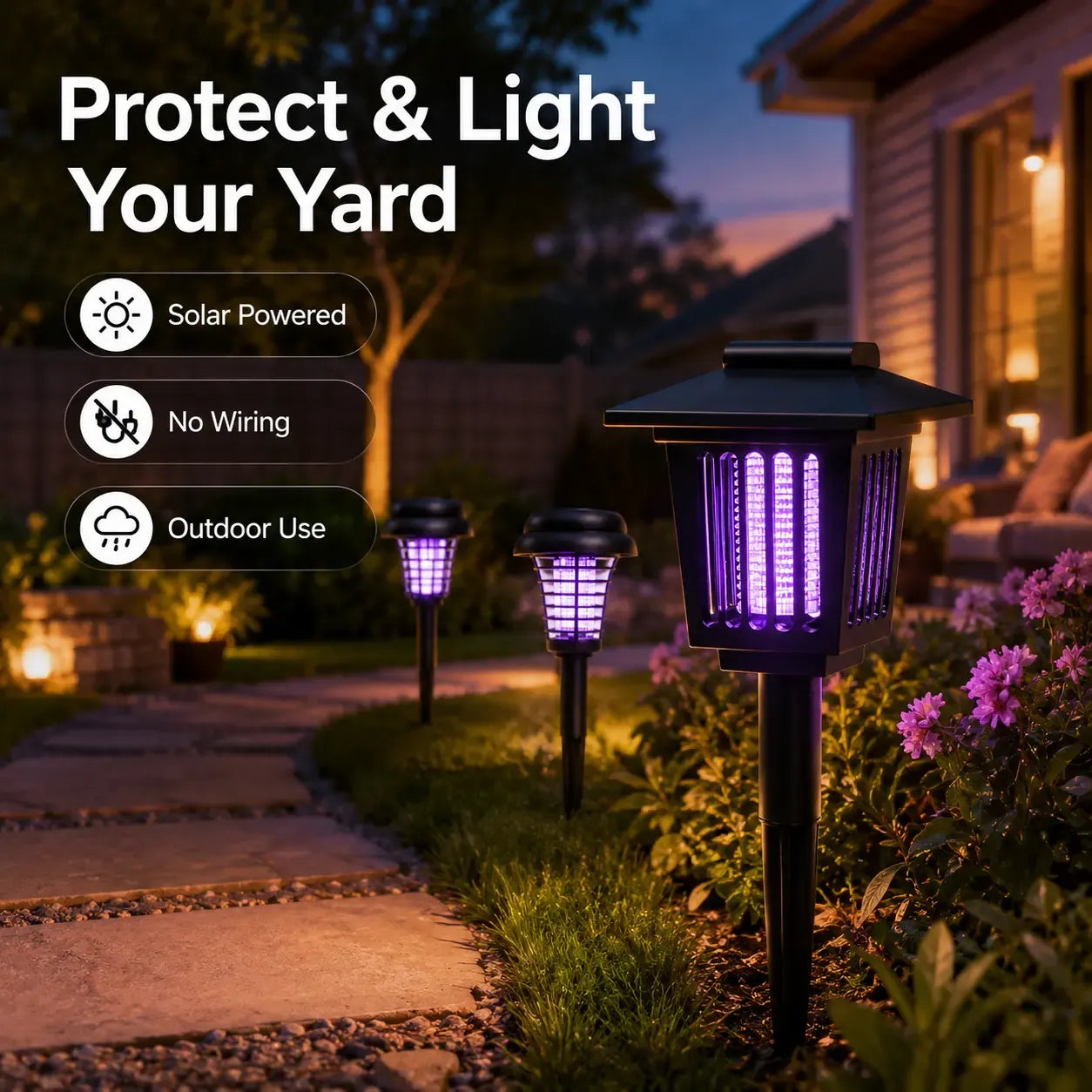 ✨💥Solar Mosquito Zapper Light -Outdoor Garden Stake Lamp💥🛒-editon