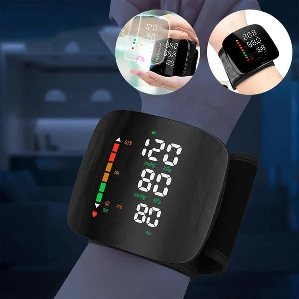 ☀️🔥Wrist Blood Pressure Monitor – LED Display, Adjustable, Health Tracking🔥-Elite