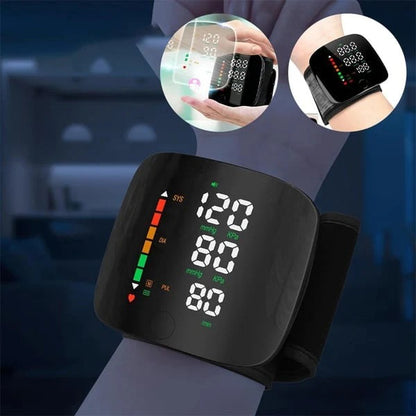 ☀️🔥Wrist Blood Pressure Monitor – LED Display, Adjustable, Health Tracking🔥-Elite