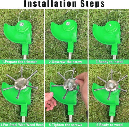 🏆🚚🔥Heavy-Duty Steel WireTrimmer Head for Cordless Weed Trimmers ✨- ZZZ