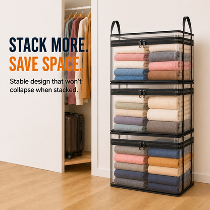 📦Large Heavy-Duty Thick Clear Storage Bag for Clothes, Moving & Storage-Curated