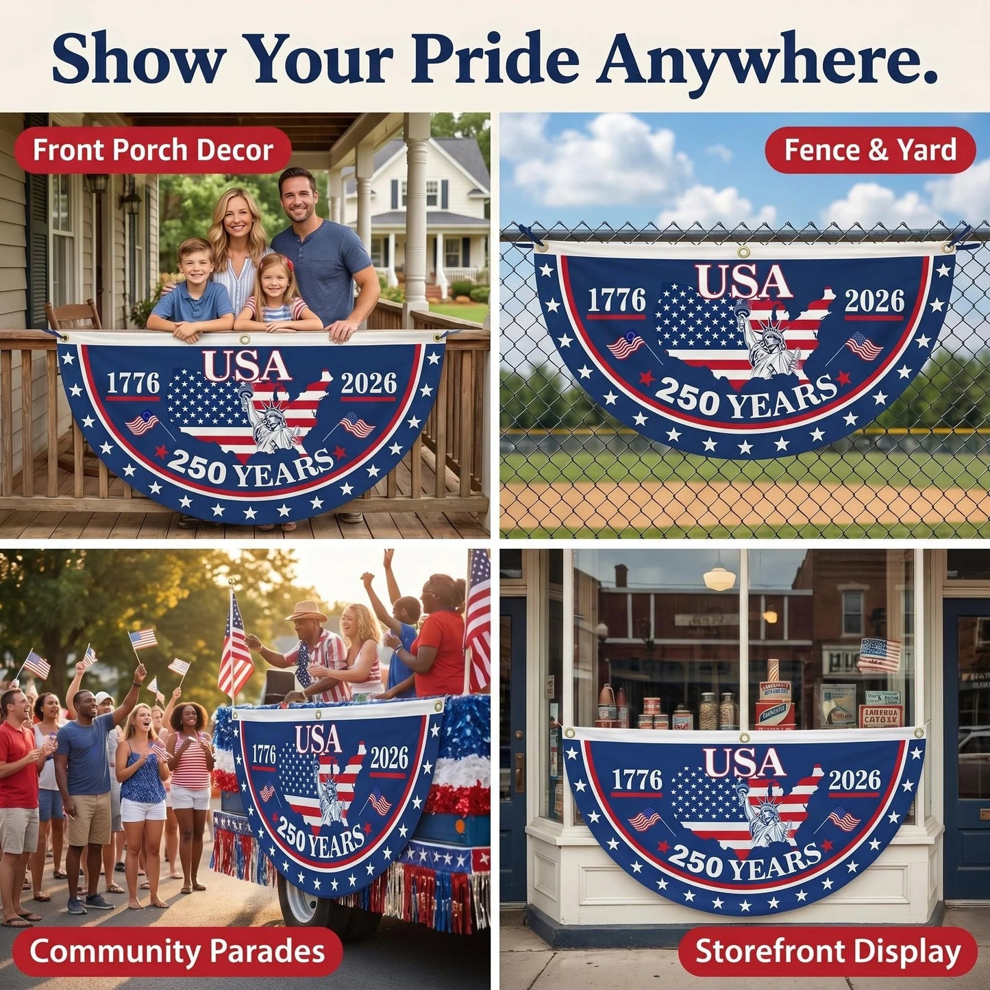 ✨🔥Handcrafted in USA-250th Anniversary Banners✨🛒-HG