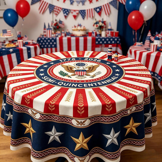 🎆USA 250th Anniversary Backyard Tablecloth - 55/70 , Red White Blue for Patriotic Gathering-Viral