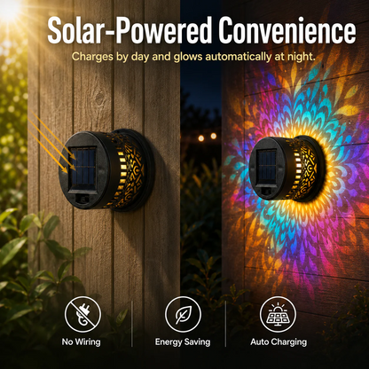✨🔥Mandala Solar Wall Lamp – Magical Patio Night Ambience✨🛒-Elite