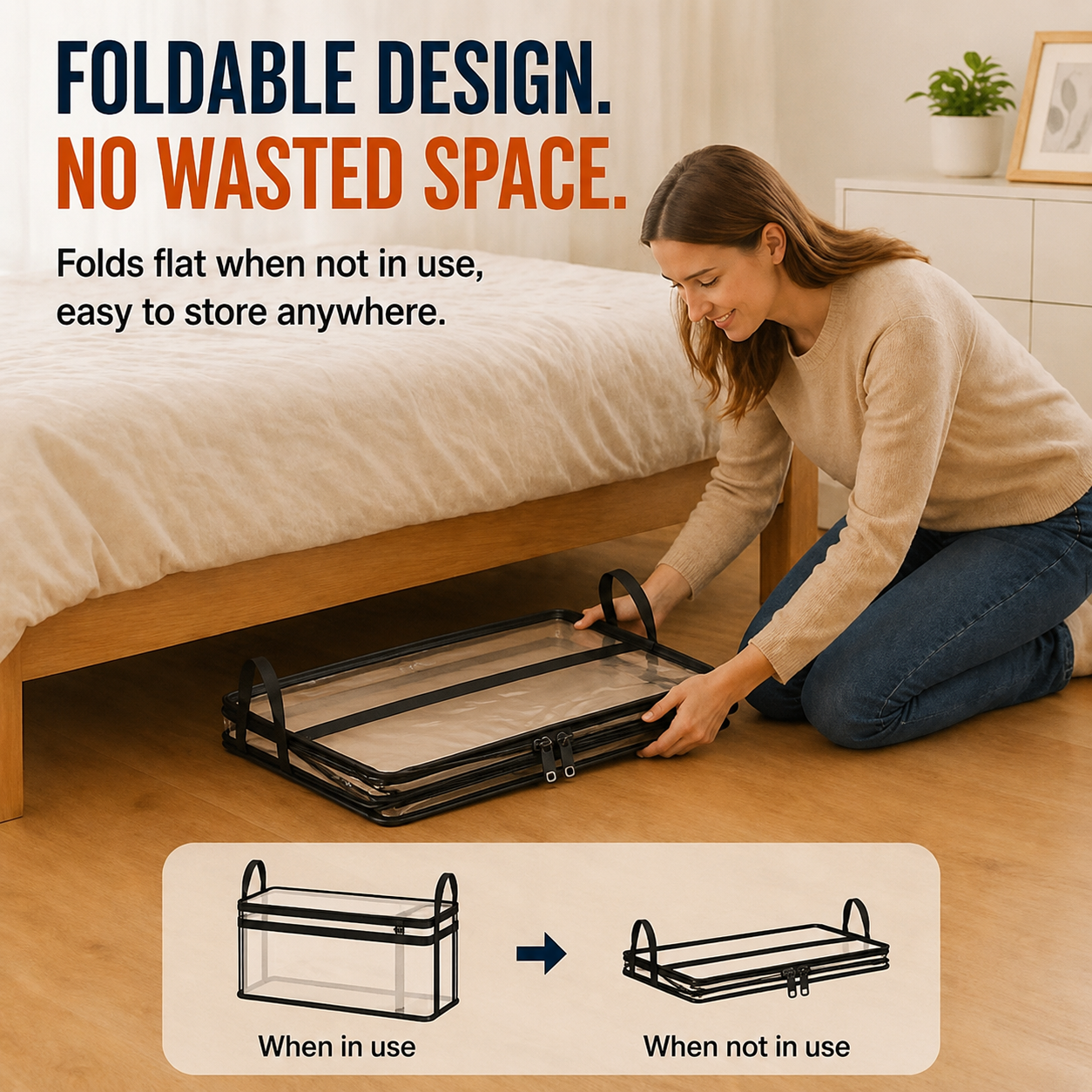 📦Large Heavy-Duty Thick Clear Storage Bag for Clothes, Moving & Storage-Curated