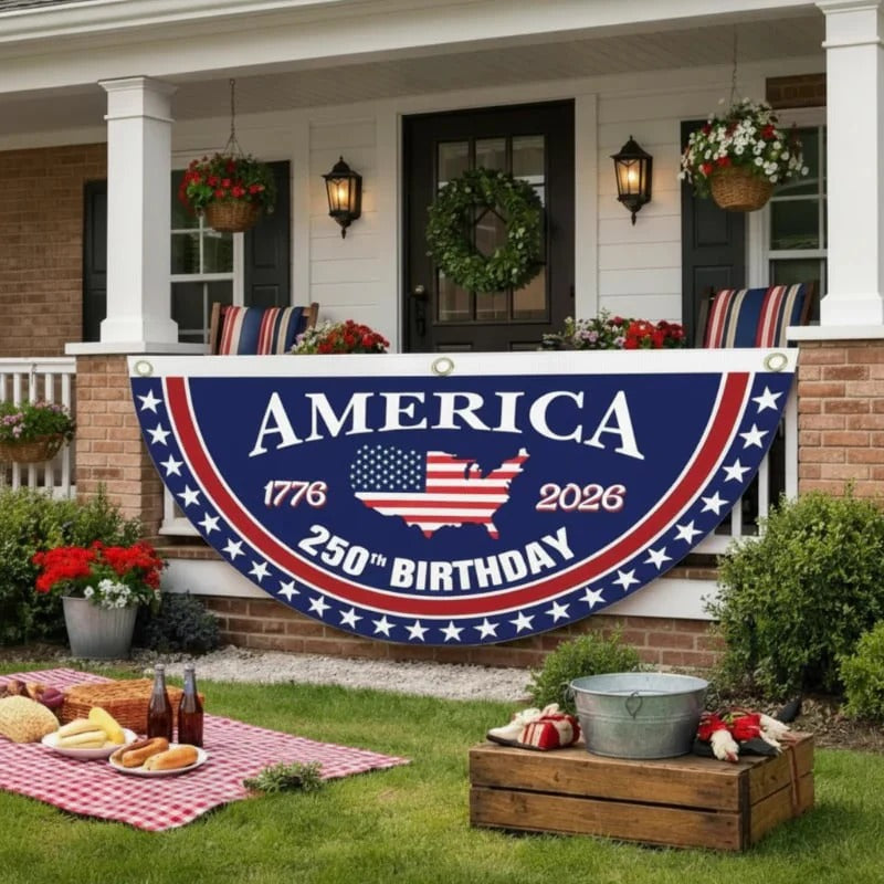 🏆🎇 Let’s count down to America's big 2-5-0 together! Grab this commemorative banner and show your pride! 🇺🇸✨ - ZZZ