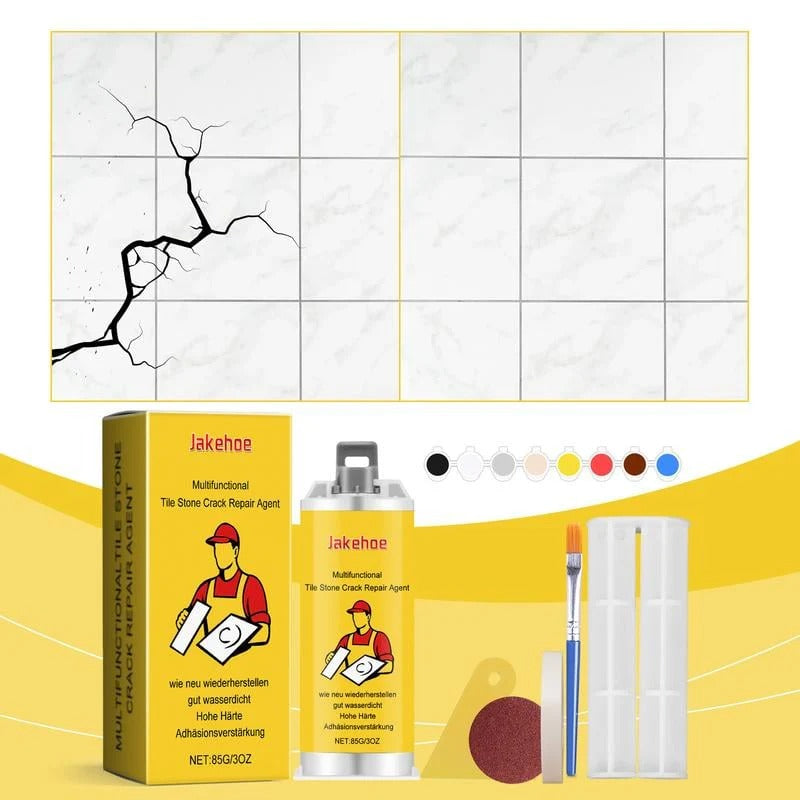 🔥🔧Quick-Drying Tile Repair Glue - Complete Tool Kit for DIY – Fix Cracks Permanently in Minutes!✨🛒-Elite