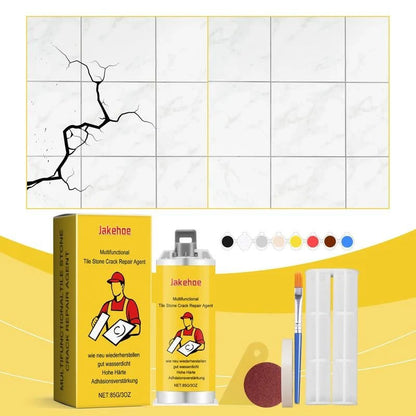 🔥🔧Quick-Drying Tile Repair Glue - Complete Tool Kit for DIY – Fix Cracks Permanently in Minutes!✨🛒-Elite