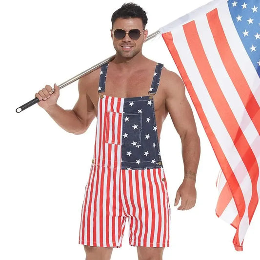 4th of July 250th Anniversary American Flag Overalls-Finds